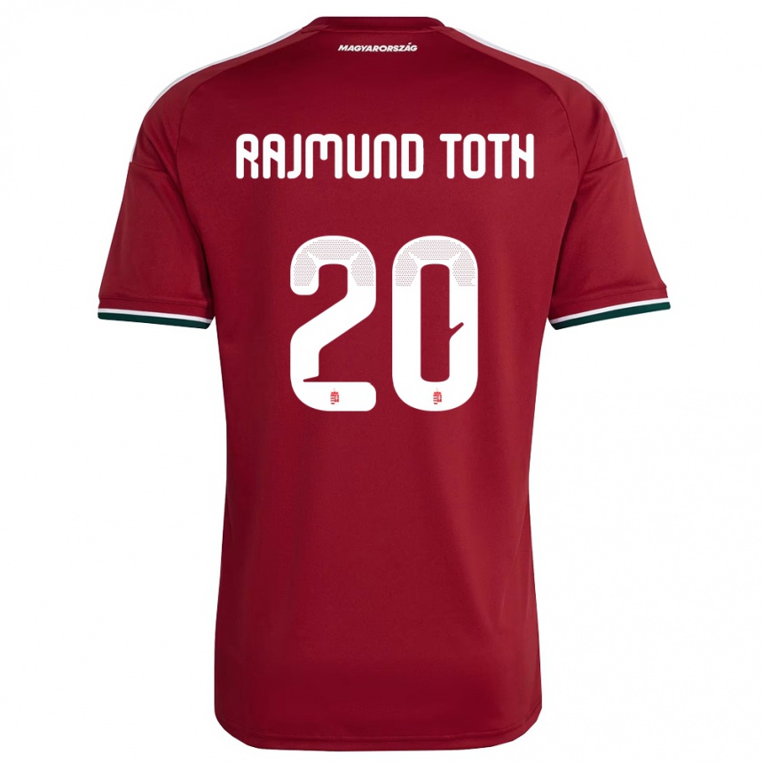 נשים כדורגל הונגריה Rajmund Tóth #20 אדום ירוק לבן ג'רזי ביתית 26-28