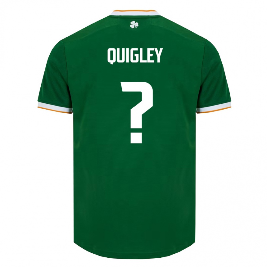 נשים כדורגל אירלנד Kian Quigley #0 ירוק כהה לבן ג'רזי ביתית 26-28