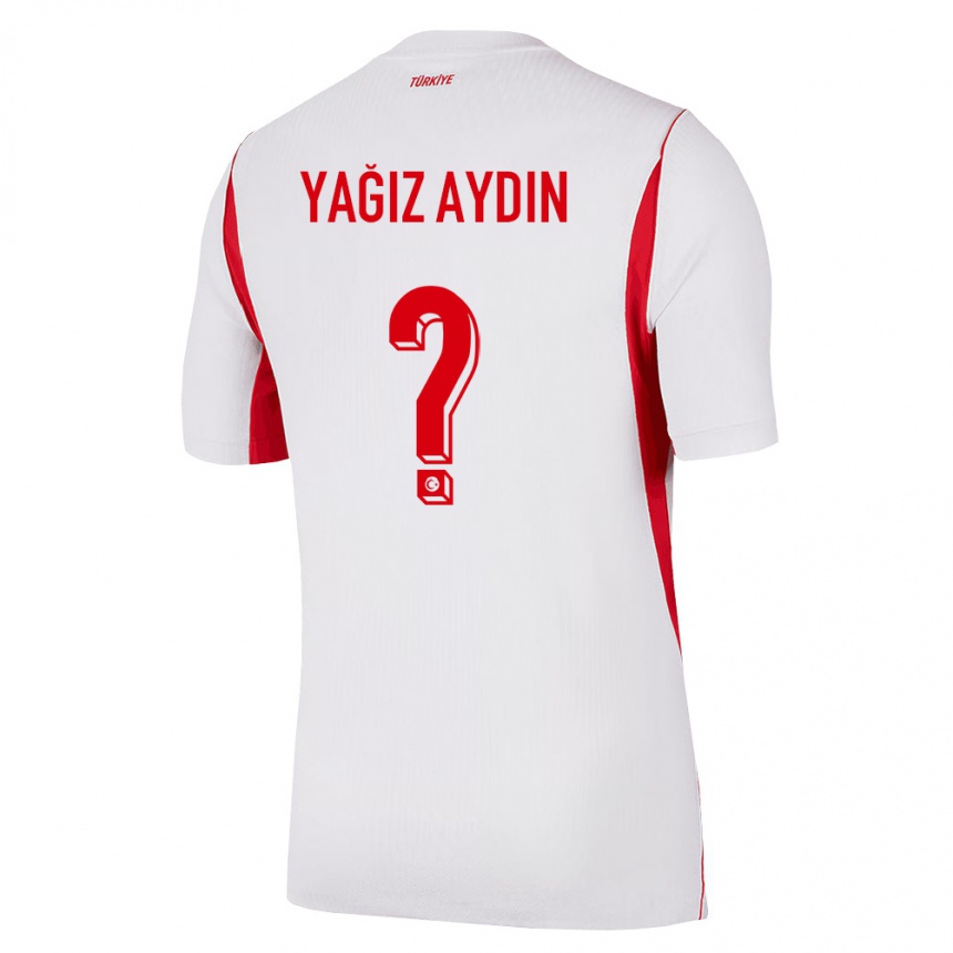 נשים כדורגל טורקיה Bora Yağız Aydın #0 לבן בורדו אדום הרחק ג'רזי 26-28