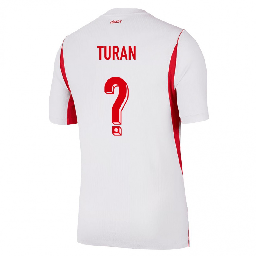 נשים כדורגל טורקיה Hasan Turan #0 לבן בורדו אדום הרחק ג'רזי 26-28