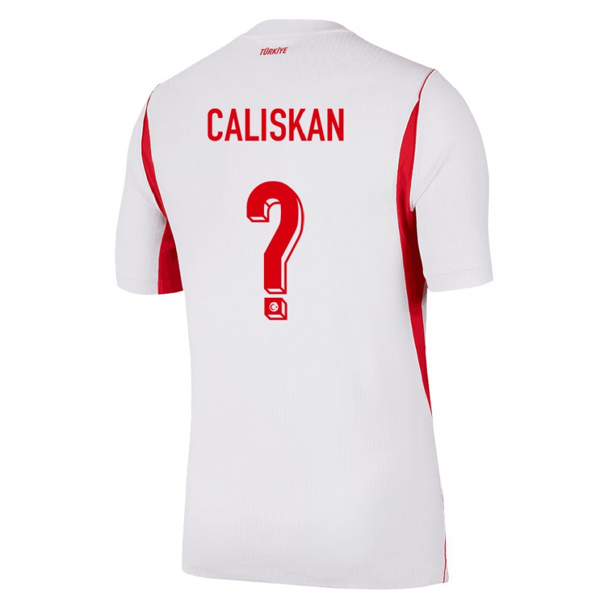 נשים כדורגל טורקיה Enes Caliskan #0 לבן בורדו אדום הרחק ג'רזי 26-28