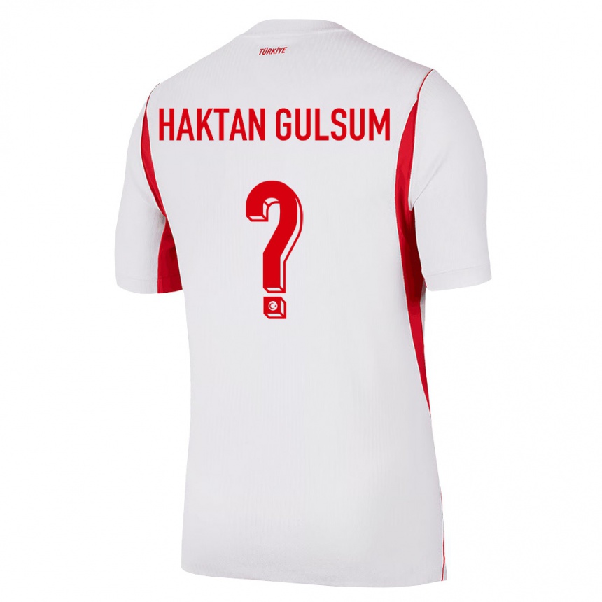 נשים כדורגל טורקיה Ayaz Haktan Gülsüm #0 לבן בורדו אדום הרחק ג'רזי 26-28