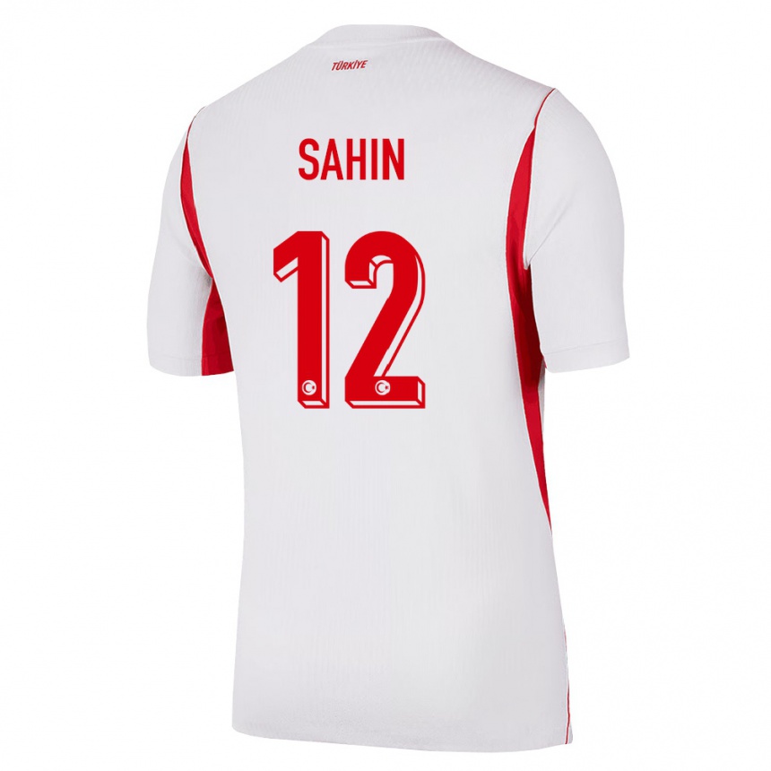 נשים כדורגל טורקיה Fatma Şahin #12 לבן בורדו אדום הרחק ג'רזי 26-28