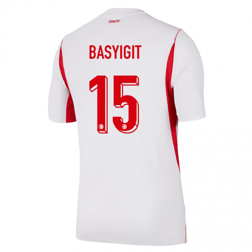 נשים כדורגל טורקיה Emirhan Başyiğit #15 לבן בורדו אדום הרחק ג'רזי 26-28