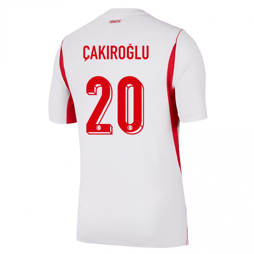 נשים כדורגל טורקיה Onuralp Çakıroğlu #20 לבן בורדו אדום הרחק ג'רזי 26-28