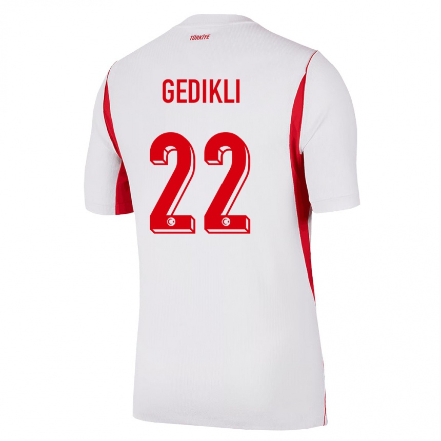 נשים כדורגל טורקיה Berkant Gedikli #22 לבן בורדו אדום הרחק ג'רזי 26-28