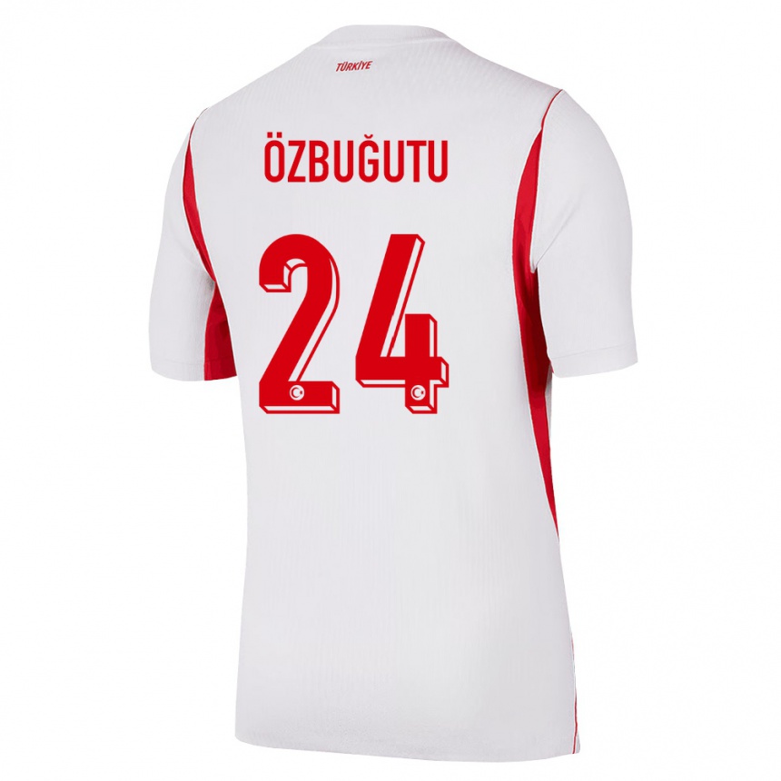 נשים כדורגל טורקיה Ayaz Özbuğutu #24 לבן בורדו אדום הרחק ג'רזי 26-28