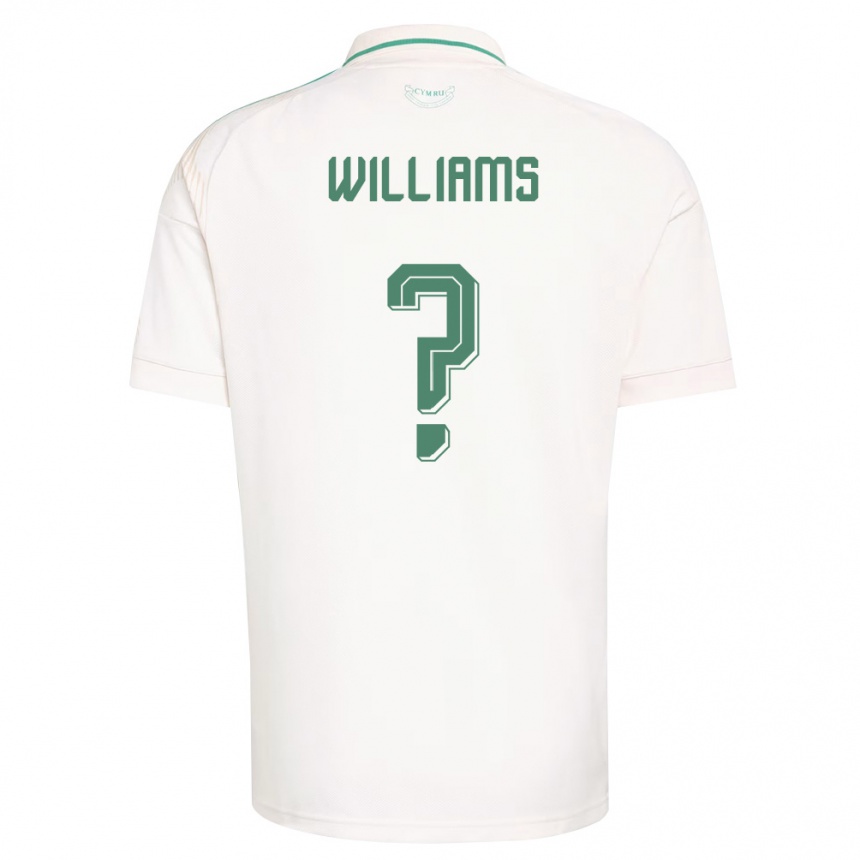 נשים כדורגל ויילס George Williams #0 לבן חום ירוק הרחק ג'רזי 26-28