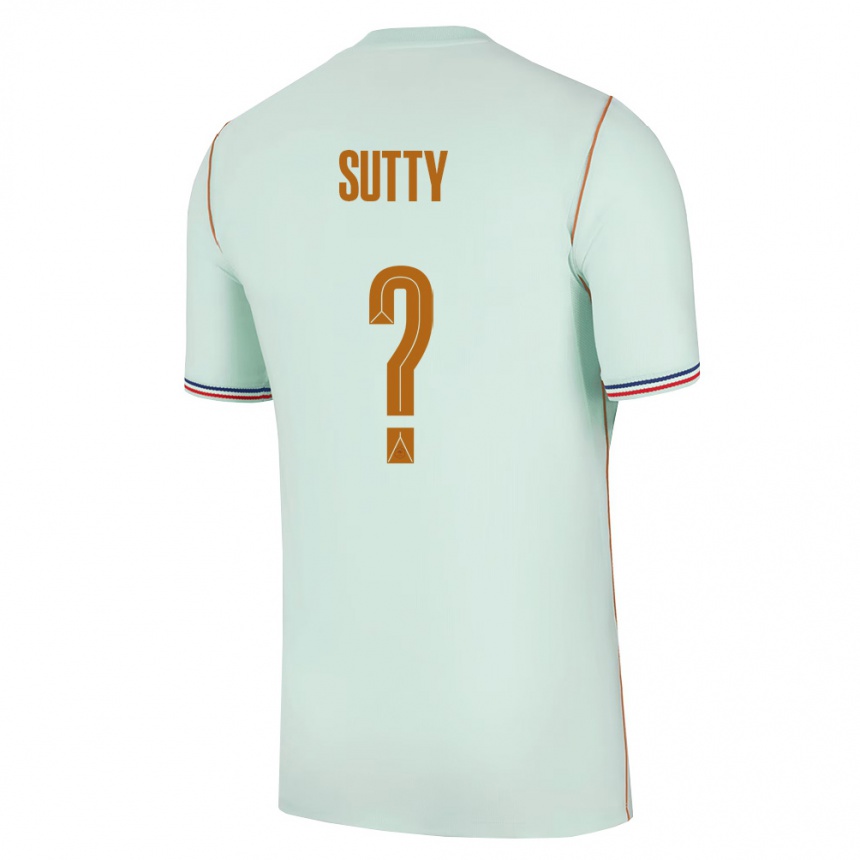 נשים כדורגל צרפת Rushard Sutty #0 ירוק זהב הרחק ג'רזי 26-28
