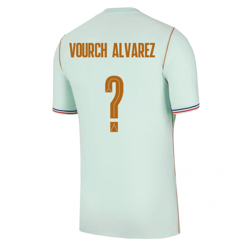 נשים כדורגל צרפת Léandro Vourch Alvarez #0 ירוק זהב הרחק ג'רזי 26-28