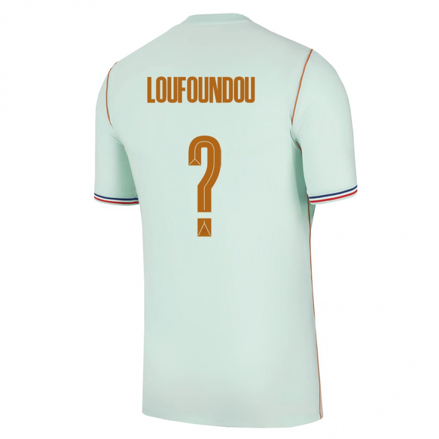 נשים כדורגל צרפת Noah Loufoundou #0 ירוק זהב הרחק ג'רזי 26-28