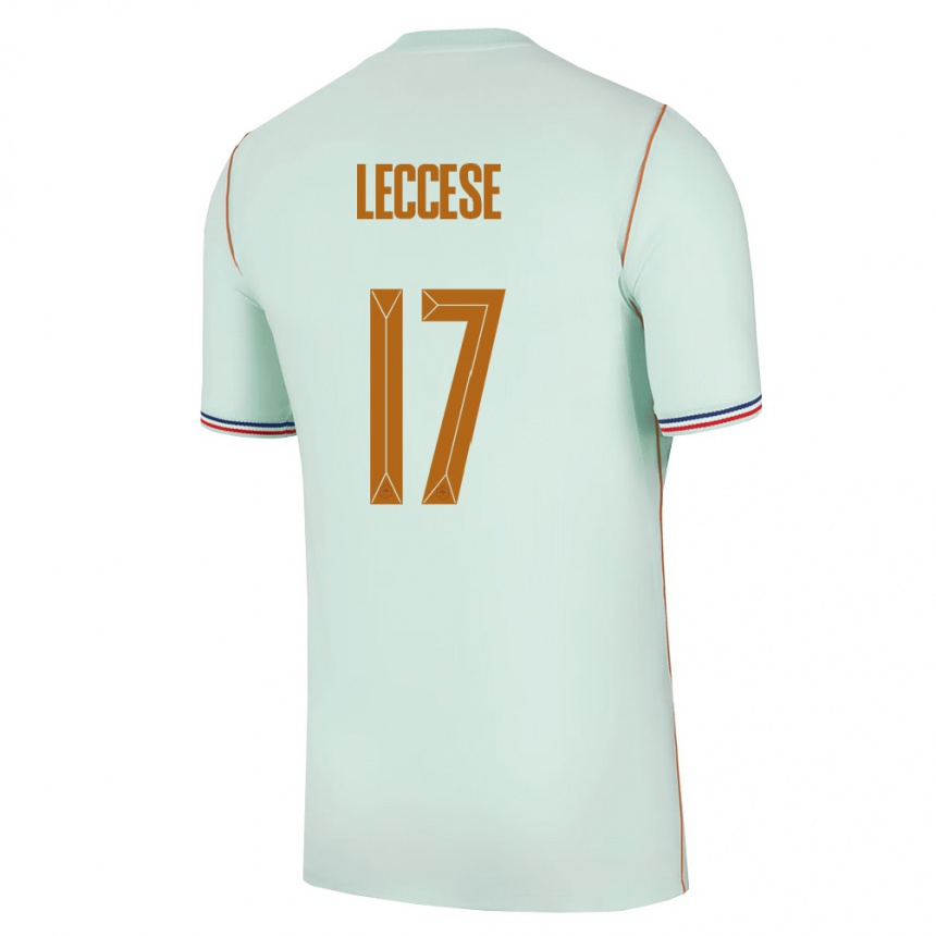 נשים כדורגל צרפת Milan Leccese #17 ירוק זהב הרחק ג'רזי 26-28