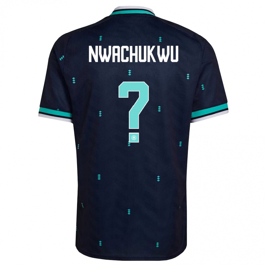 נשים כדורגל גרמניה Ben Nwachukwu #0 כהה כחול שמיים לבן הרחק ג'רזי 26-28