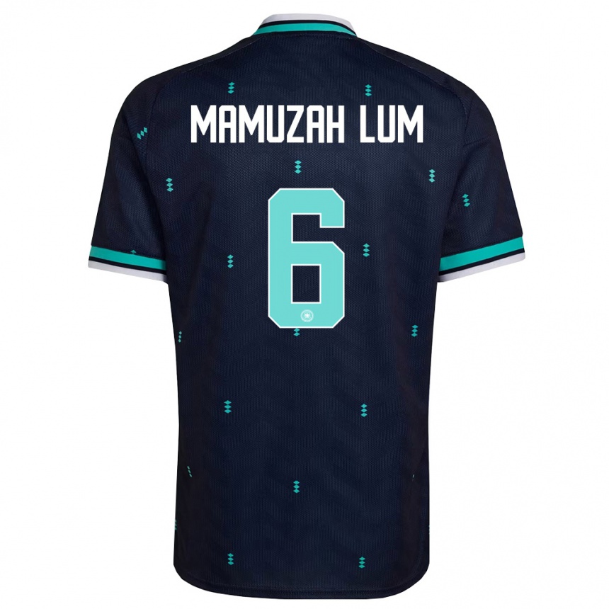 נשים כדורגל גרמניה Boris Mamuzah Lum #6 כהה כחול שמיים לבן הרחק ג'רזי 26-28