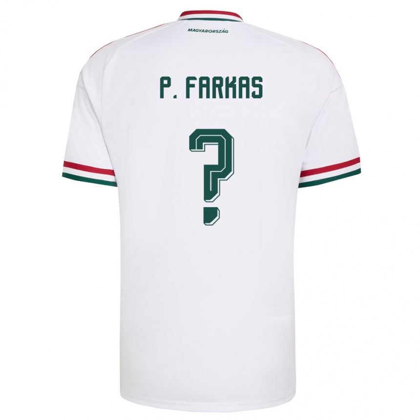 נשים כדורגל הונגריה Patrik Farkas #0 לבן אדום ירוק הרחק ג'רזי 26-28