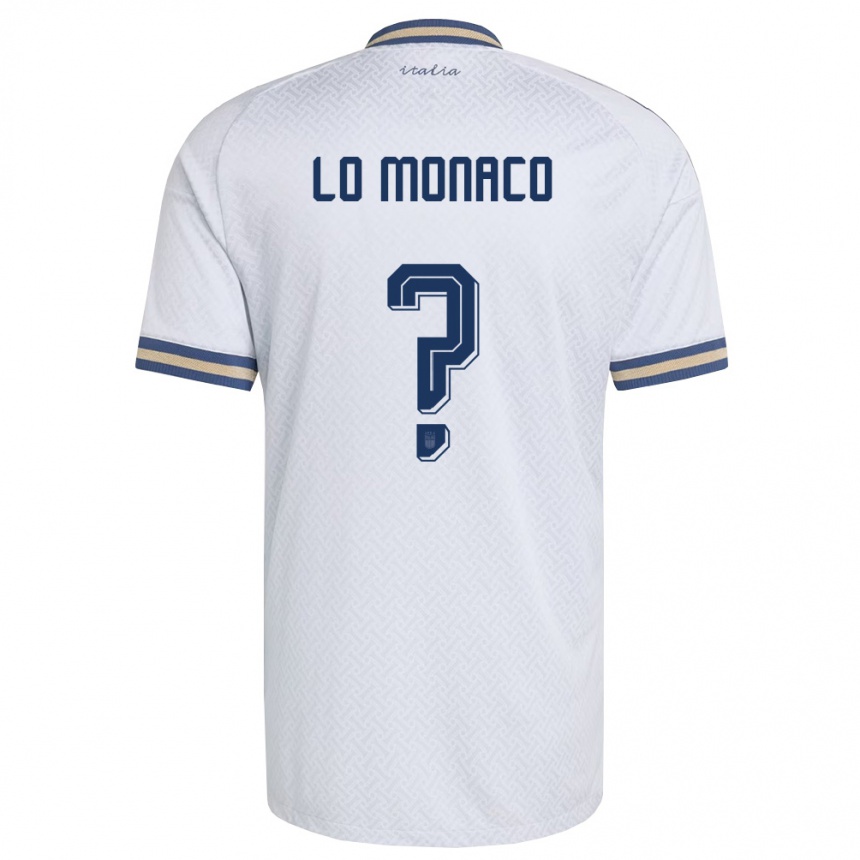 נשים כדורגל איטליה Luca Lo Monaco #0 שמנת כהה זהב הרחק ג'רזי 26-28