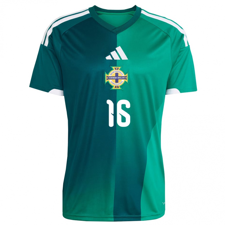 ילדים כדורגל צפון אירלנד מאטי קנדי #16 ירוק לבן ג'רזי ביתית 26-28 ילדים כדורגל צפון אירלנד מאטי קנדי #16 ירוק לבן ג'רזי ביתית 26-28