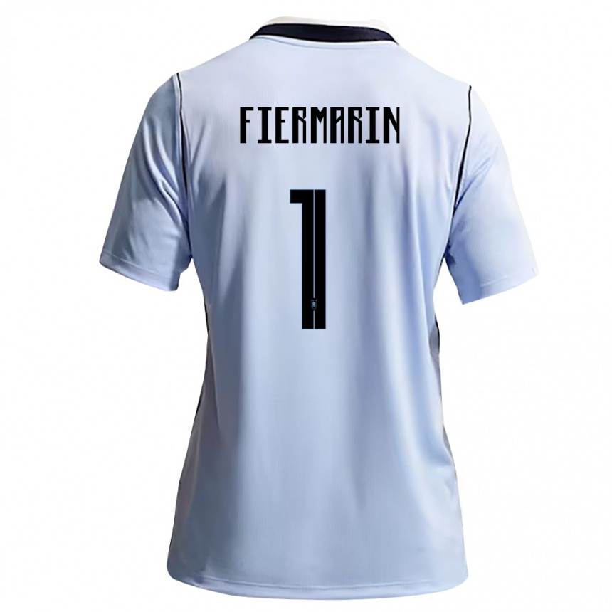 ילדים כדורגל אורוגוואי Cristopher Fiermarín #1 כחול שמיים לבן ג'רזי ביתית 26-28