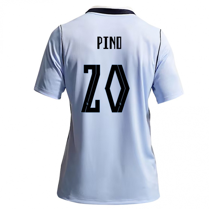 ילדים כדורגל אורוגוואי Lucas Pino #20 כחול שמיים לבן ג'רזי ביתית 26-28