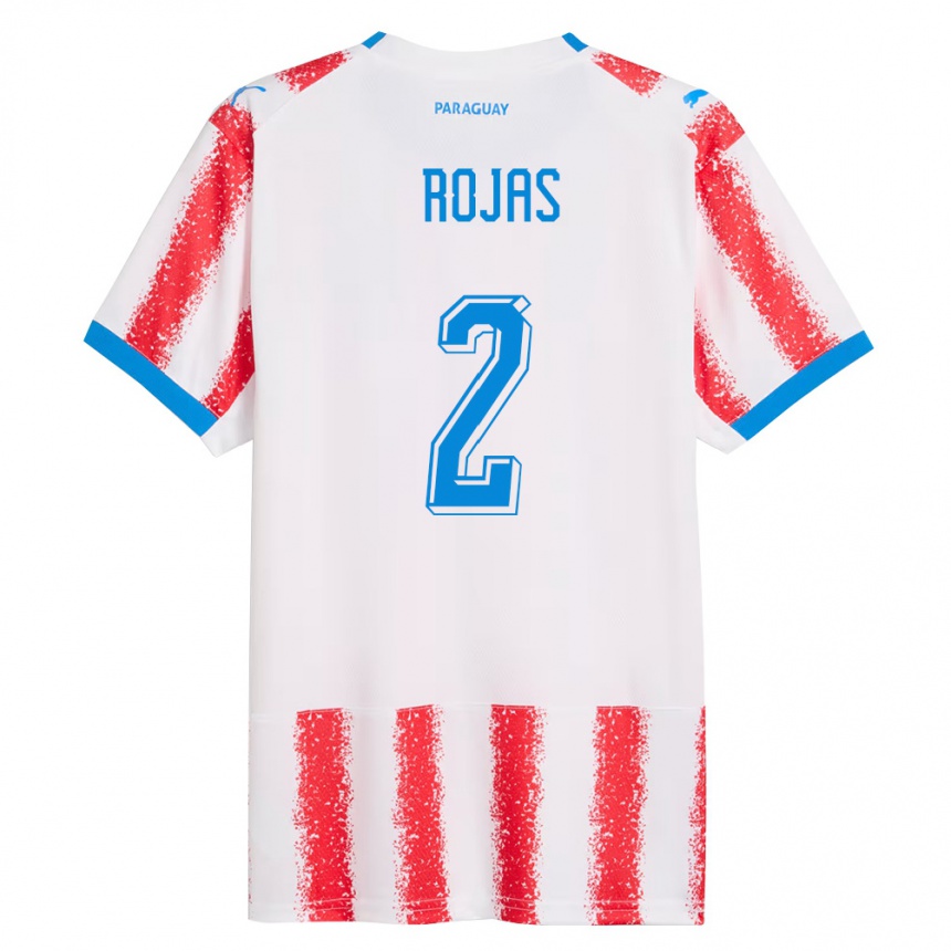 ילדים כדורגל פרגוואי Robert Rojas #2 לבן אדום כחול ג'רזי ביתית 26-28