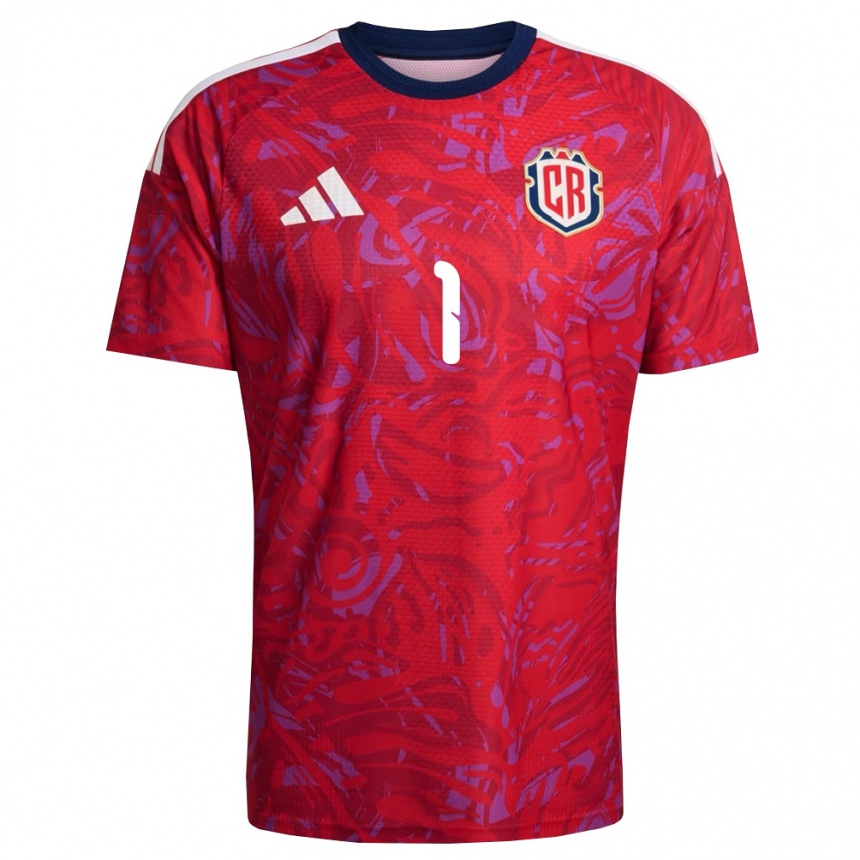 ילדים כדורגל קוסטה ריקה קיילור נאבאס #1 אדום סגול כהה ג'רזי ביתית 26-28