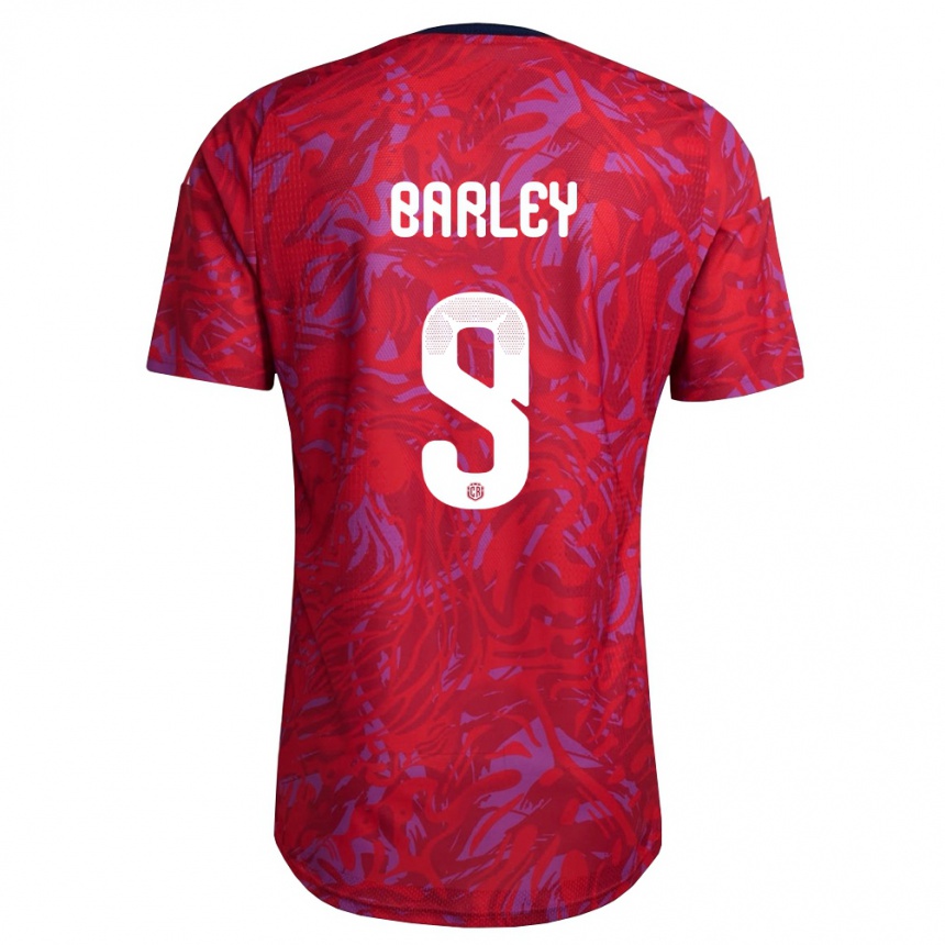 ילדים כדורגל קוסטה ריקה Ethan Barley #9 אדום סגול כהה ג'רזי ביתית 26-28