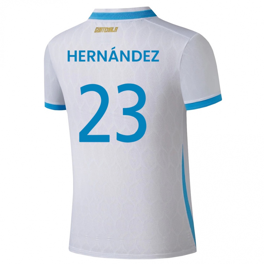 ילדים כדורגל גואטמלה Marcelo Hernández #23 לבן כחול שמיים זהב ג'רזי ביתית 26-28
