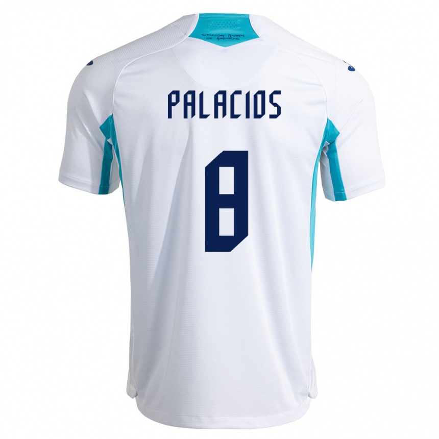 ילדים כדורגל הונדורס Joshua Palacios #8 לבן כחול כחול שמיים ג'רזי ביתית 26-28