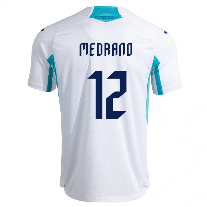 ילדים כדורגל הונדורס Yair Medrano #12 לבן כחול כחול שמיים ג'רזי ביתית 26-28