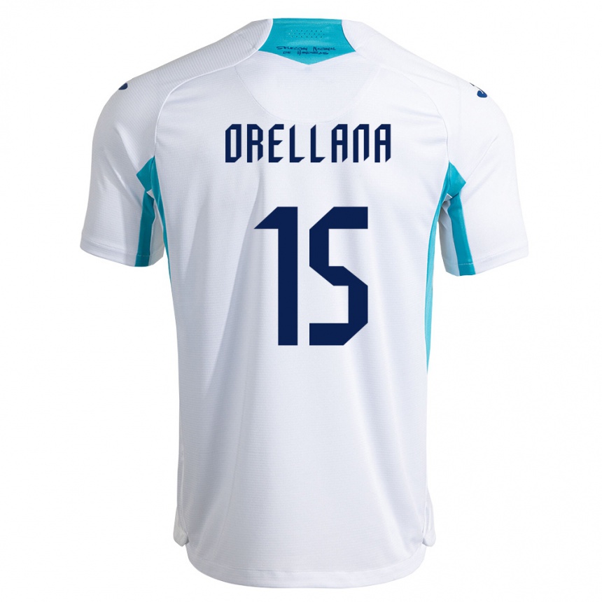 ילדים כדורגל הונדורס Jeremy Orellana #15 לבן כחול כחול שמיים ג'רזי ביתית 26-28