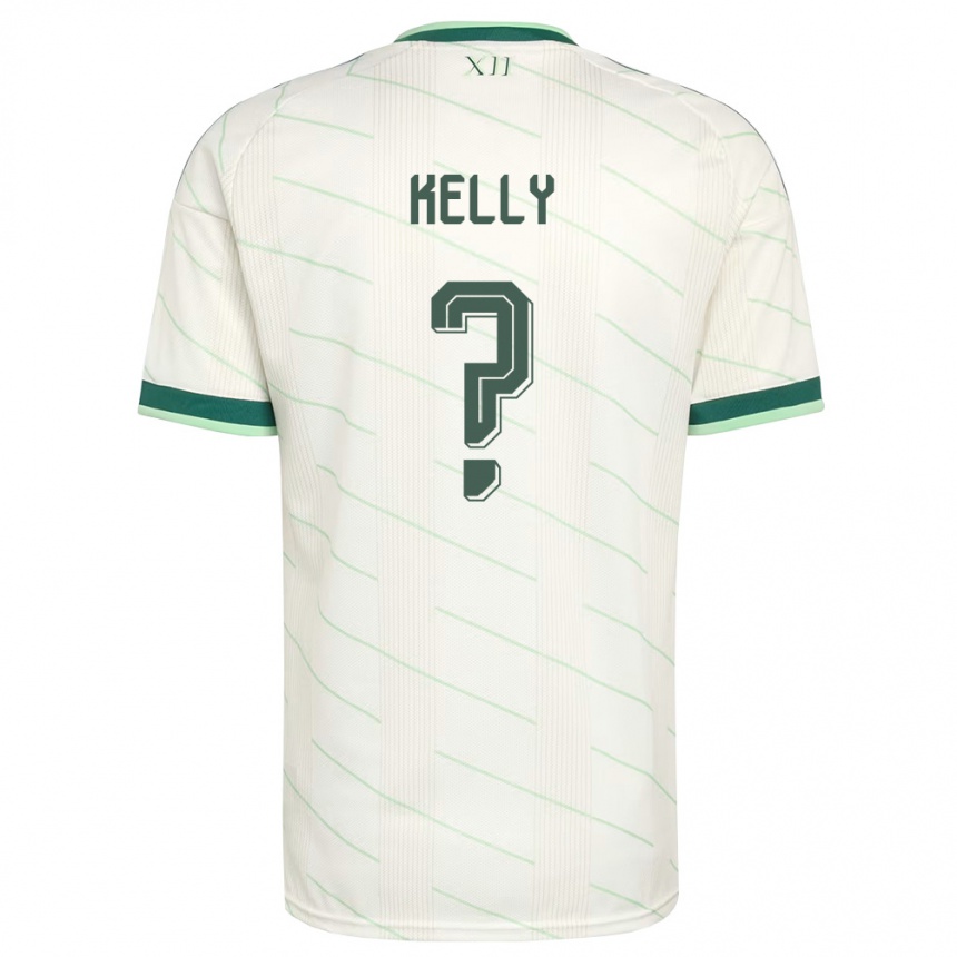 ילדים כדורגל צפון אירלנד ליאם קלי #0 לבן ירוק הרחק ג'רזי 26-28