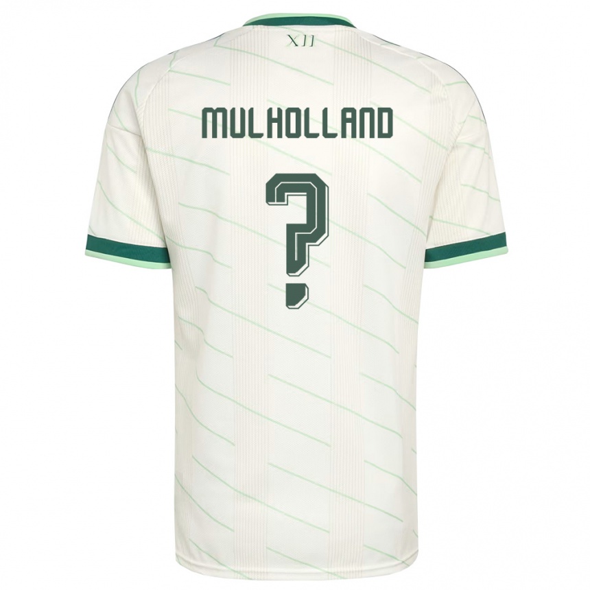 ילדים כדורגל צפון אירלנד Michael Mulholland #0 לבן ירוק הרחק ג'רזי 26-28