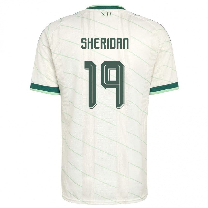 ילדים כדורגל צפון אירלנד Joe Sheridan #19 לבן ירוק הרחק ג'רזי 26-28