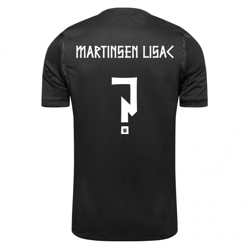 ילדים כדורגל נורבגיה Lukas Martinsen Lisac #0 שחור הרחק ג'רזי 26-28