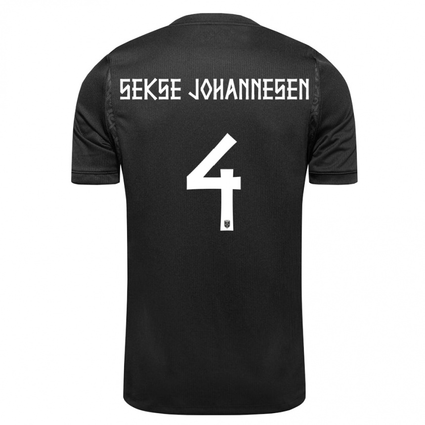 ילדים כדורגל נורבגיה Mats Sekse Johannesen #4 שחור הרחק ג'רזי 26-28