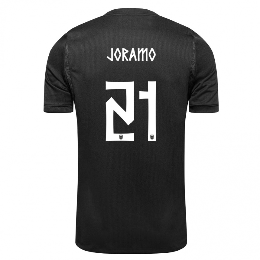 ילדים כדורגל נורבגיה אמילי יוראמו #21 שחור הרחק ג'רזי 26-28