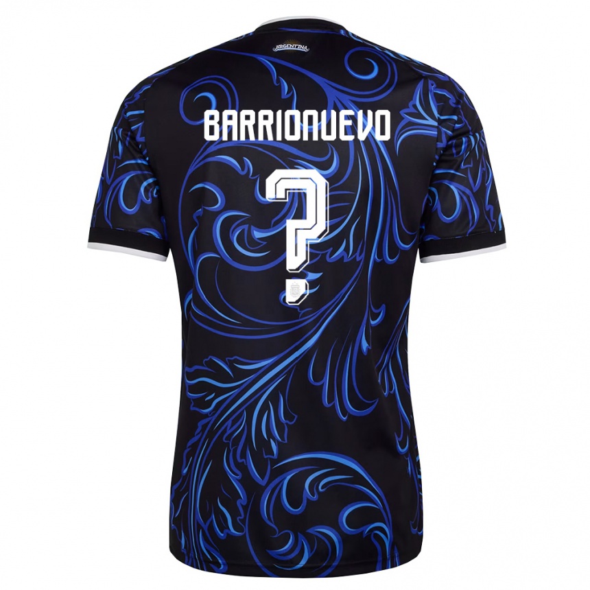 ילדים כדורגל ארגנטינה Emiliano Barrionuevo #0 שחור לבן כחול שמיים הרחק ג'רזי 26-28