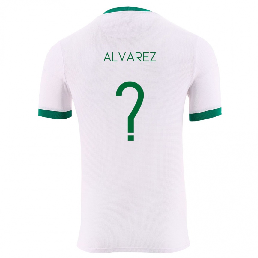 ילדים כדורגל בוליביה Sebastián Álvarez #0 לבן ירוק אדום הרחק ג'רזי 26-28