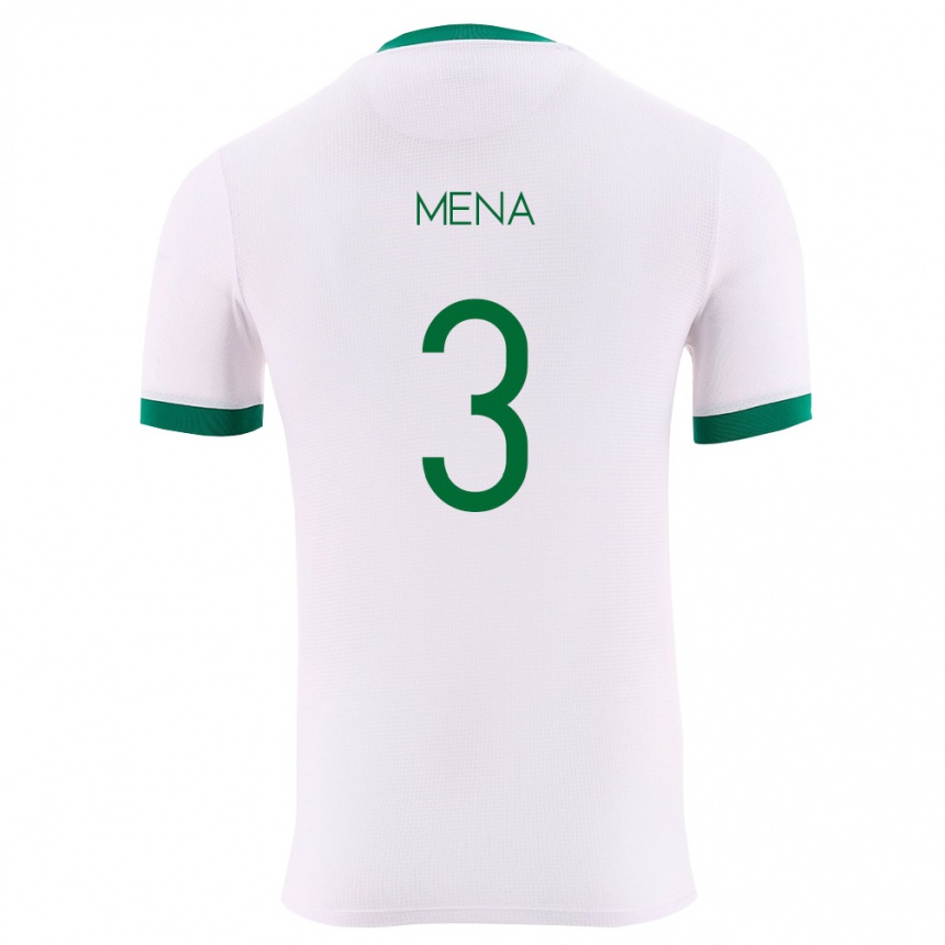 ילדים כדורגל בוליביה Fernando Mena #3 לבן ירוק אדום הרחק ג'רזי 26-28