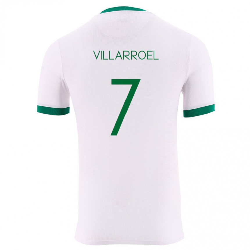 ילדים כדורגל בוליביה Miguel Villarroel #7 לבן ירוק אדום הרחק ג'רזי 26-28