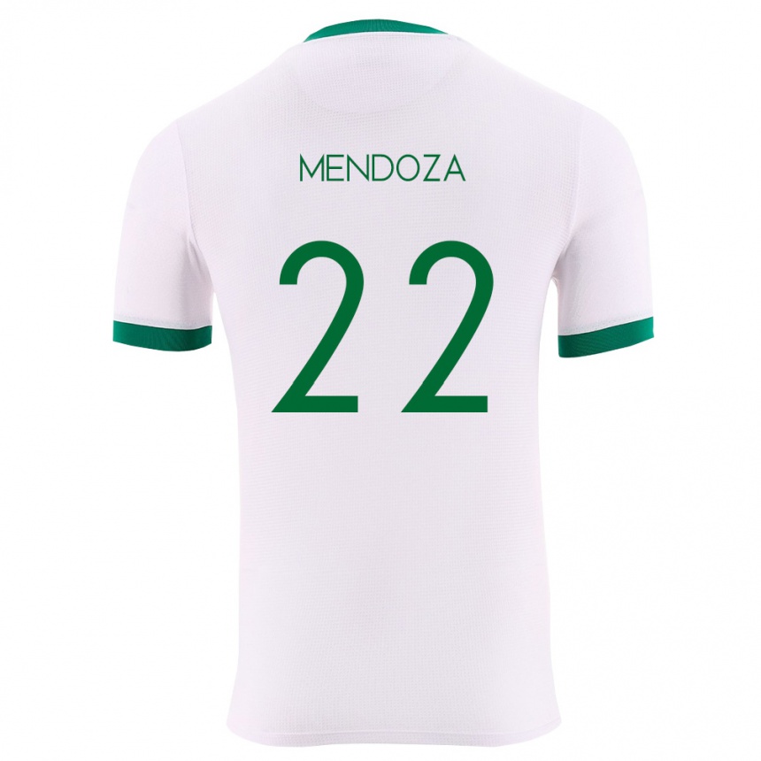 ילדים כדורגל בוליביה Gonzalo Mendoza #22 לבן ירוק אדום הרחק ג'רזי 26-28