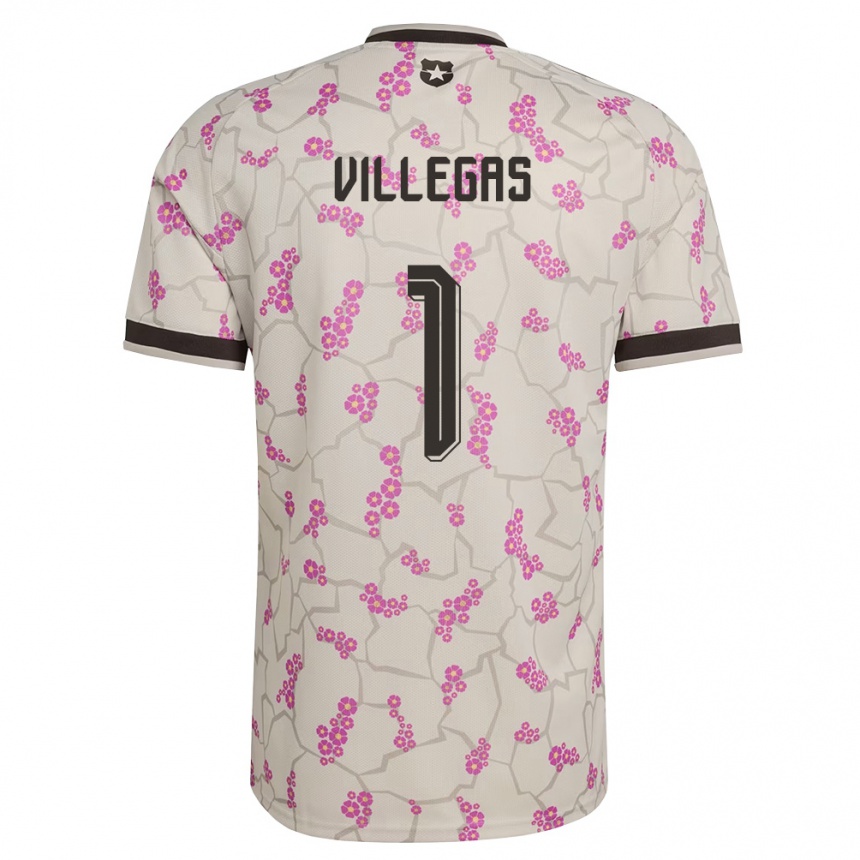 ילדים כדורגל צ'ילה Vicente Villegas #1 לבן סגול הרחק ג'רזי 26-28