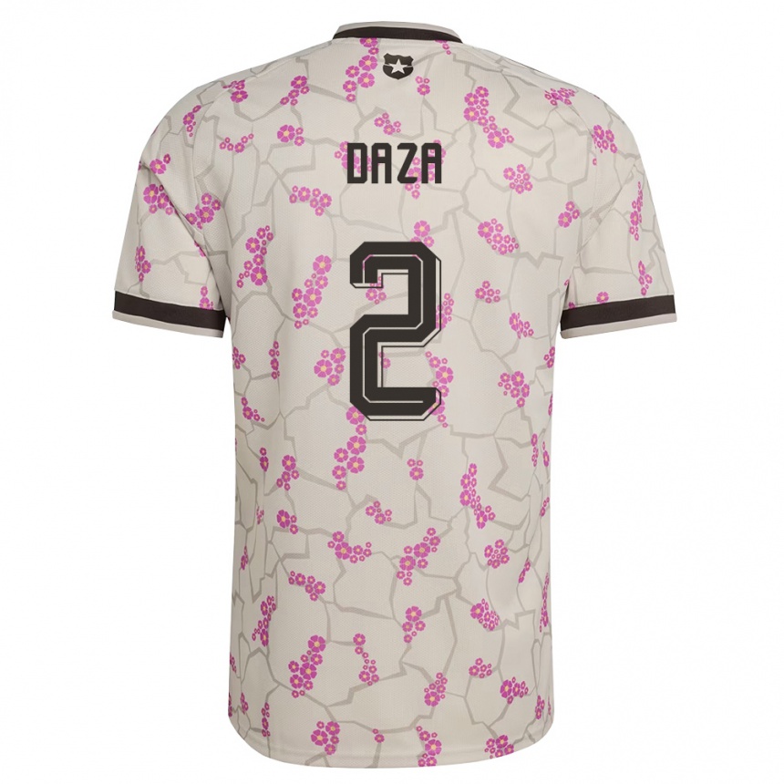 ילדים כדורגל צ'ילה Francisco Daza #2 לבן סגול הרחק ג'רזי 26-28