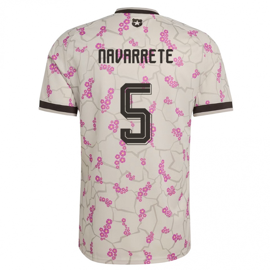 ילדים כדורגל צ'ילה Martín Navarrete #5 לבן סגול הרחק ג'רזי 26-28