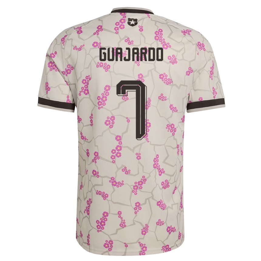 ילדים כדורגל צ'ילה Paolo Guajardo #7 לבן סגול הרחק ג'רזי 26-28