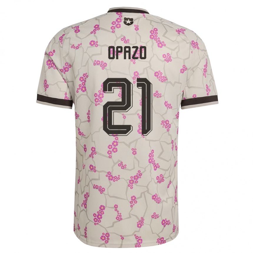 ילדים כדורגל צ'ילה Diego Opazo #21 לבן סגול הרחק ג'רזי 26-28
