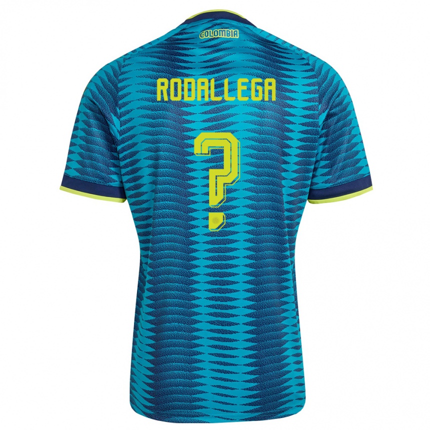 ילדים כדורגל קולומביה Johan Rodallega #0 כחול כהה צהוב הרחק ג'רזי 26-28