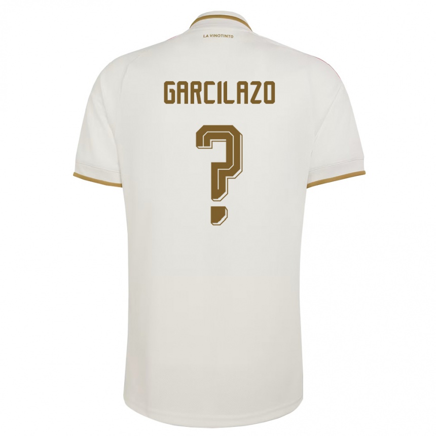 ילדים כדורגל ונצואלה Carlos Garcilazo #0 שמנת צהוב הרחק ג'רזי 26-28