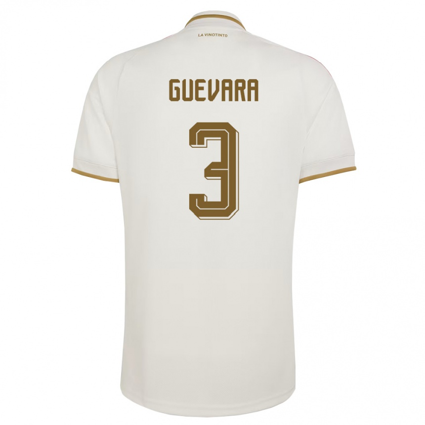 ילדים כדורגל ונצואלה Nestor Guevara #3 שמנת צהוב הרחק ג'רזי 26-28