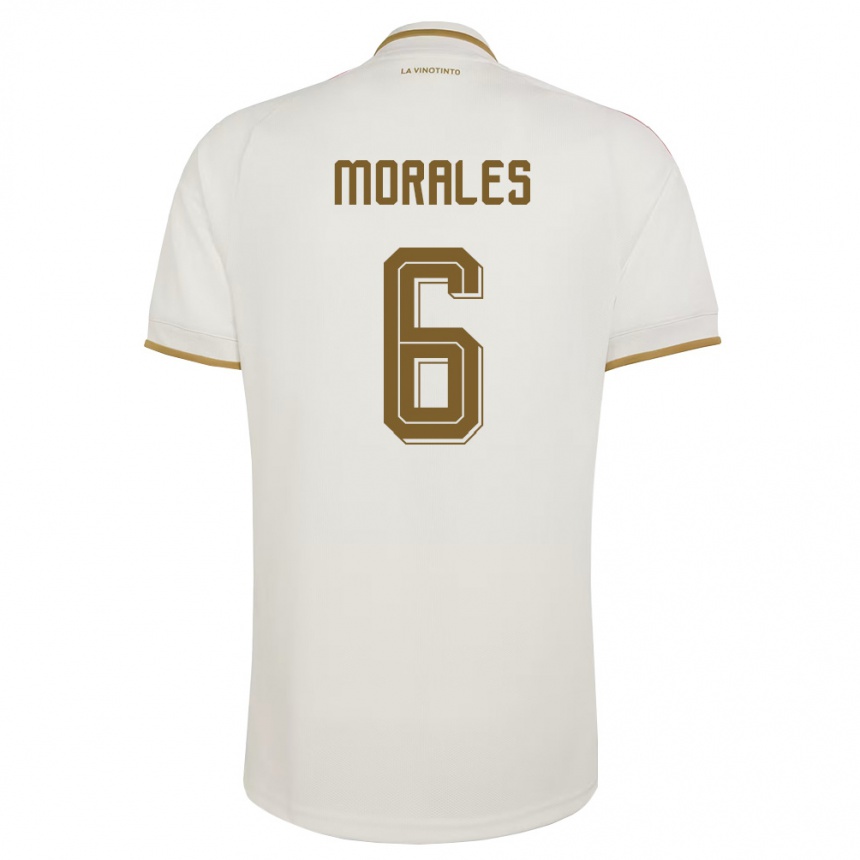 ילדים כדורגל ונצואלה Sebastian Morales #6 שמנת צהוב הרחק ג'רזי 26-28